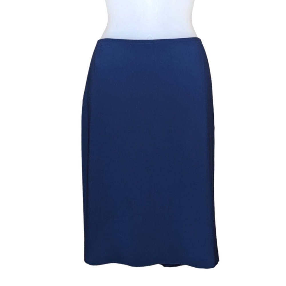 St. John Marine Blue Pencil Skirt 8 NEW